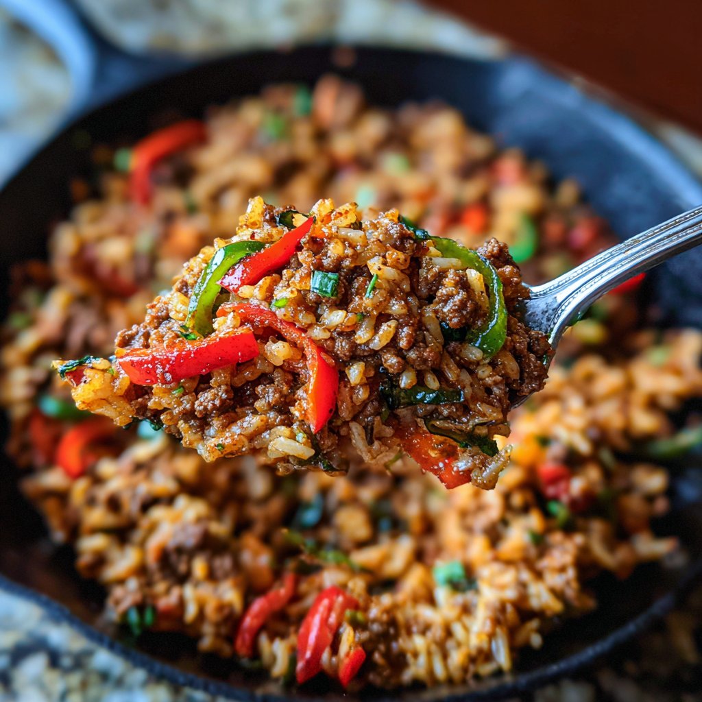 Hackfleisch Reis Pfanne