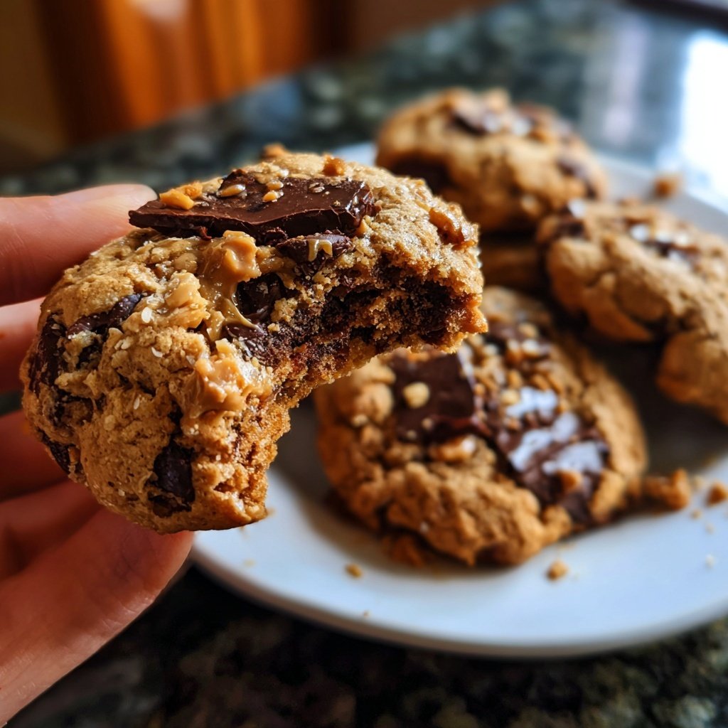 Cookies mit Erdnussbutter und Kakao