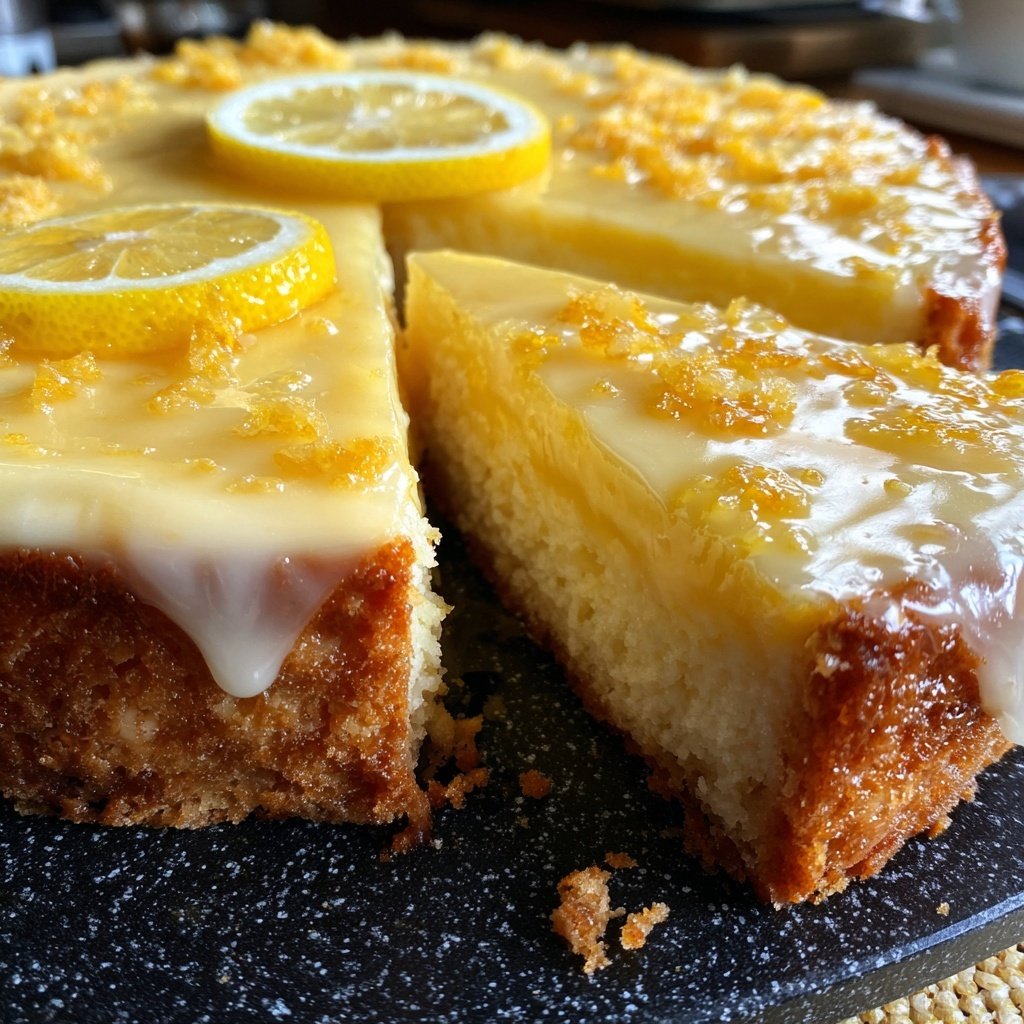 Käsekuchen mit Zitronenguss