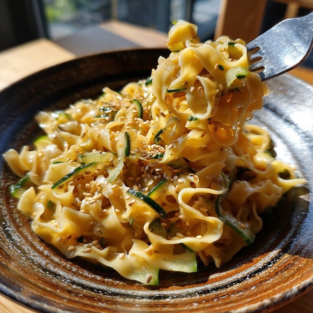 Sesamnudeln mit Gurke