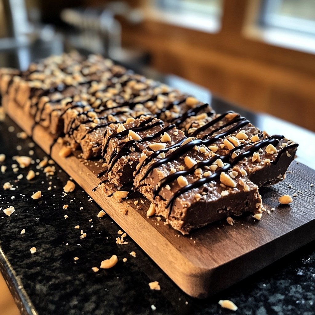 Zuckerfreie Schoko-Erdnussriegel